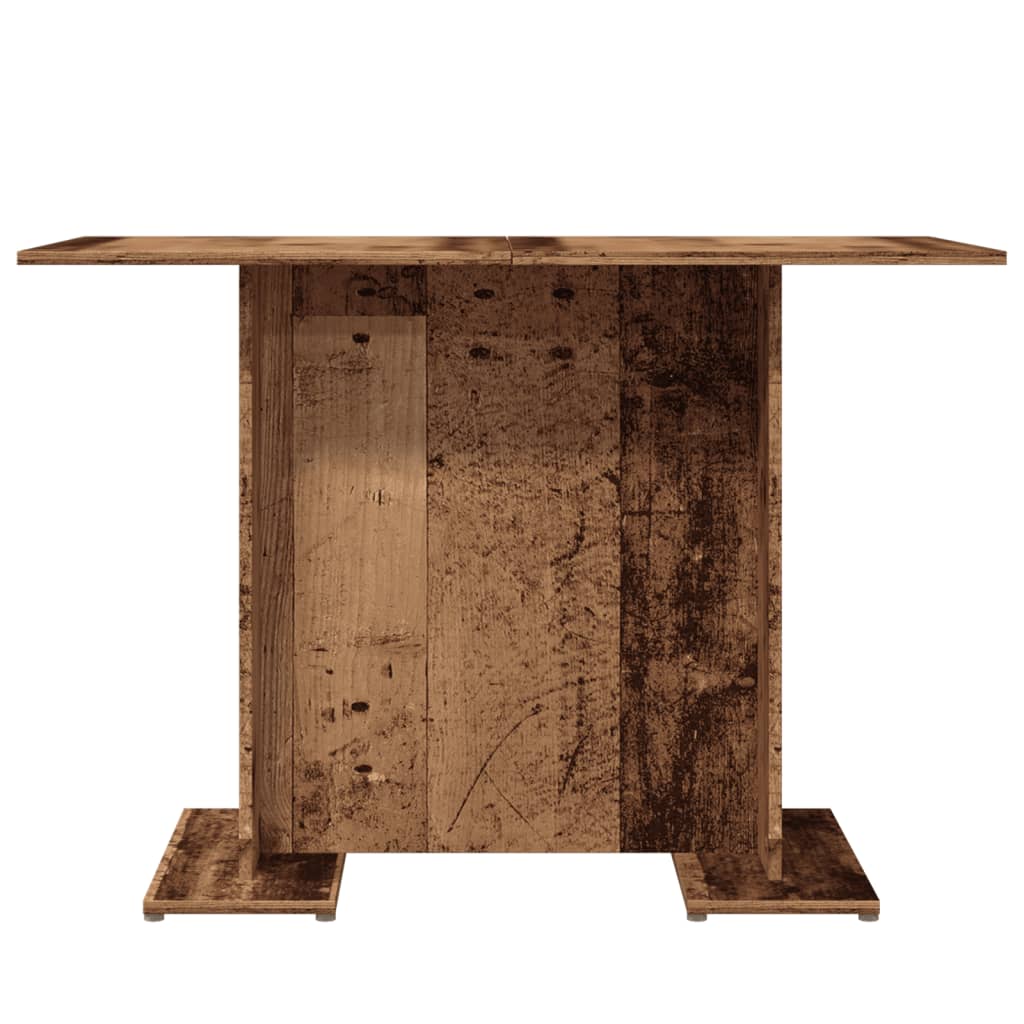 Rustic 110cm Dining Table - Vintage Engineered Wood Finish