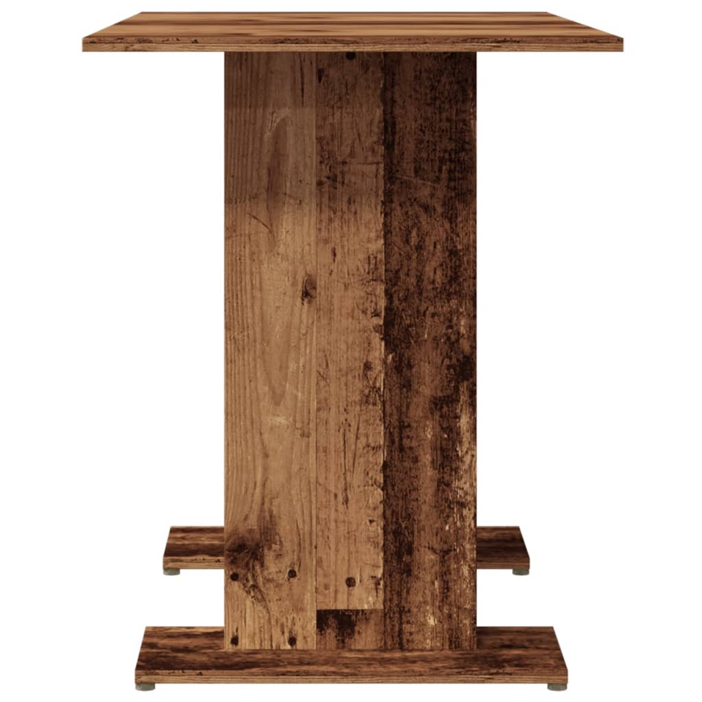 Rustic 110cm Dining Table - Vintage Engineered Wood Finish