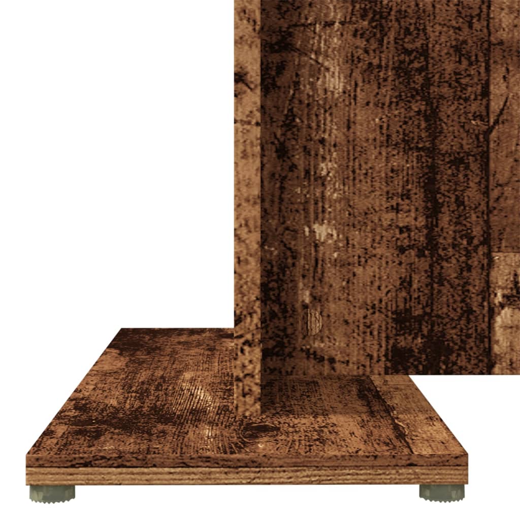 Rustic 110cm Dining Table - Vintage Engineered Wood Finish