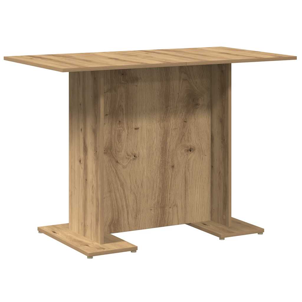 Artisan Oak Dining Table - 110x60x75 cm, Engineered Wood
