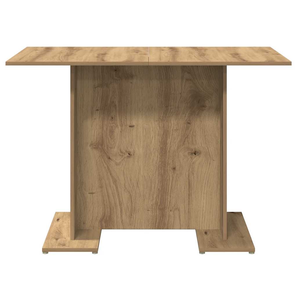 Artisan Oak Dining Table - 110x60x75 cm, Engineered Wood