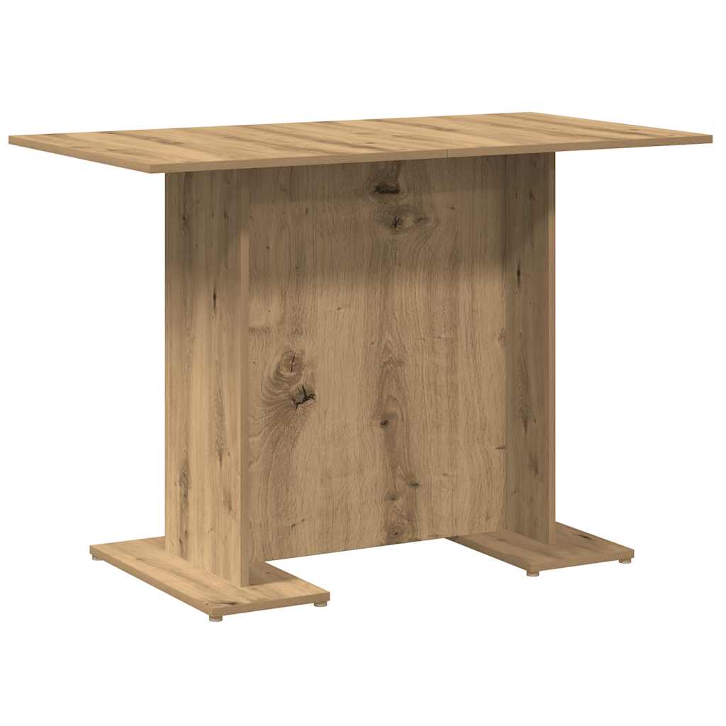 Artisan Oak Dining Table - 110x60x75 cm, Engineered Wood