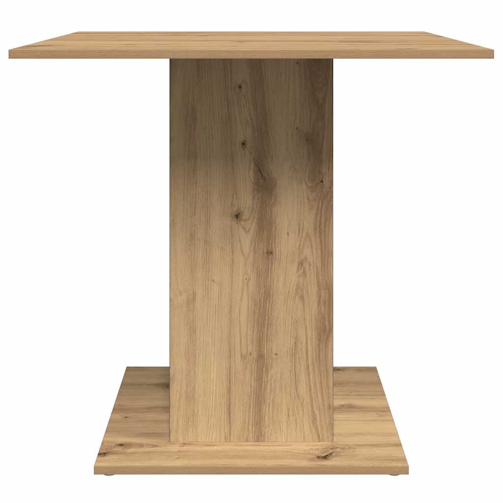 Compact Artisan Oak Dining Table 80x80x75 cm - Engineered Wood
