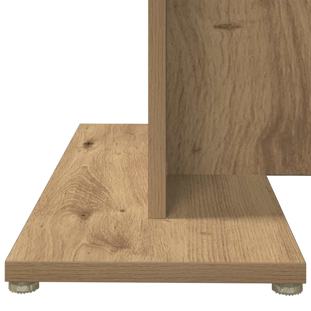 Compact Artisan Oak Dining Table 80x80x75 cm - Engineered Wood