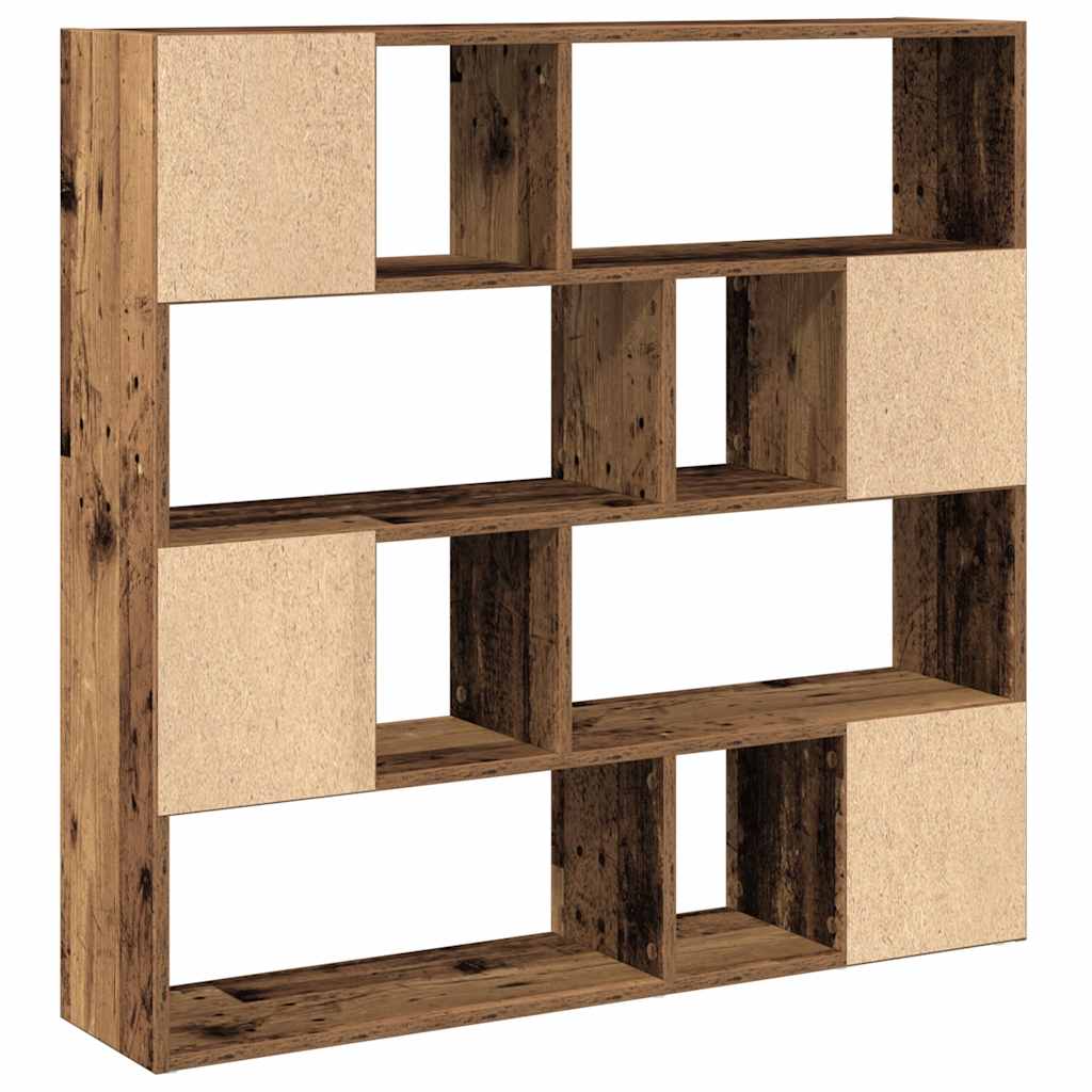 Vintage Wood Book Cabinet/Room Divider 105x24x102 cm - Rustic Charm