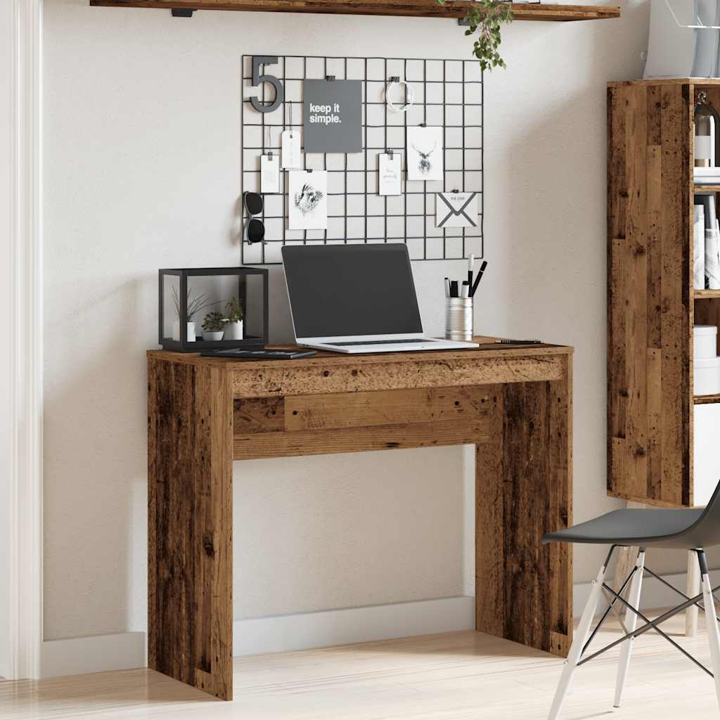 Vintage Engineered Wood Desk 90x40x72 cm - Rustic Charm Office Furniture