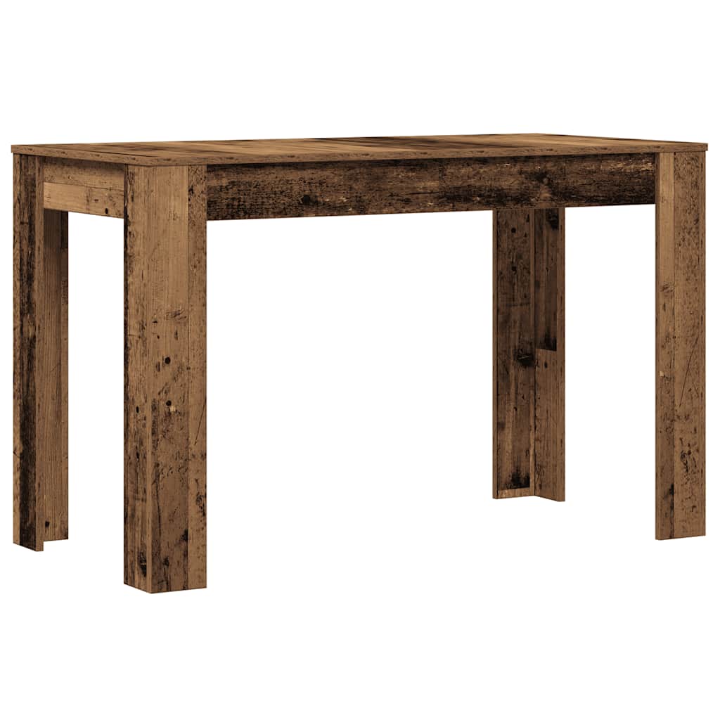 Rustic Engineered Wood Dining Table 120x60x76 cm - Vintage Style
