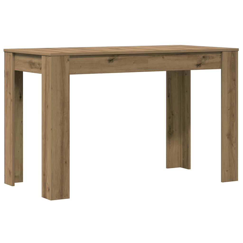 Artisan Oak Dining Table 120x60x76 cm - Engineered Wood Design