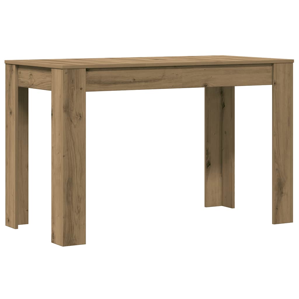 Artisan Oak Dining Table 120x60x76 cm - Engineered Wood Design