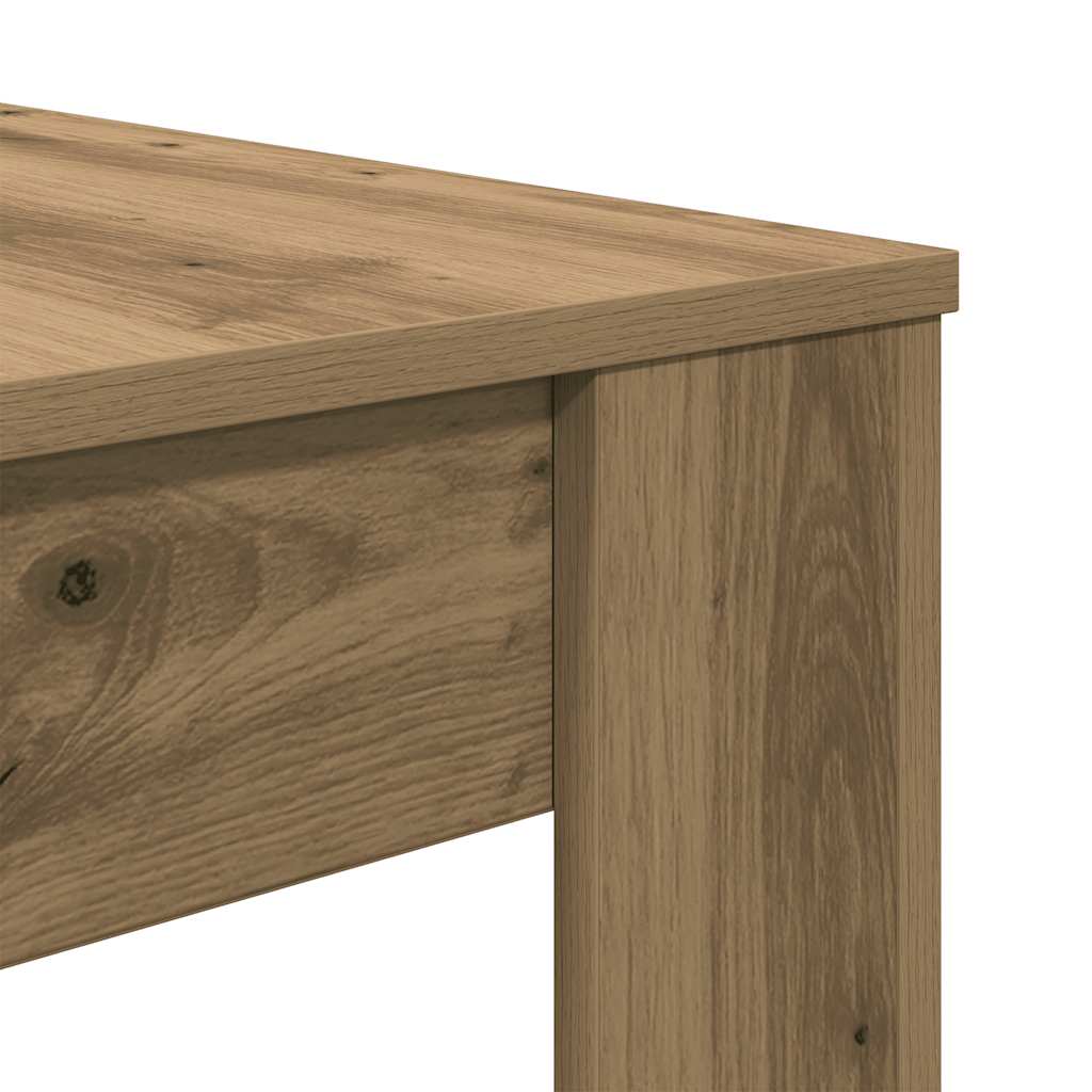 Artisan Oak Dining Table 120x60x76 cm - Engineered Wood Design
