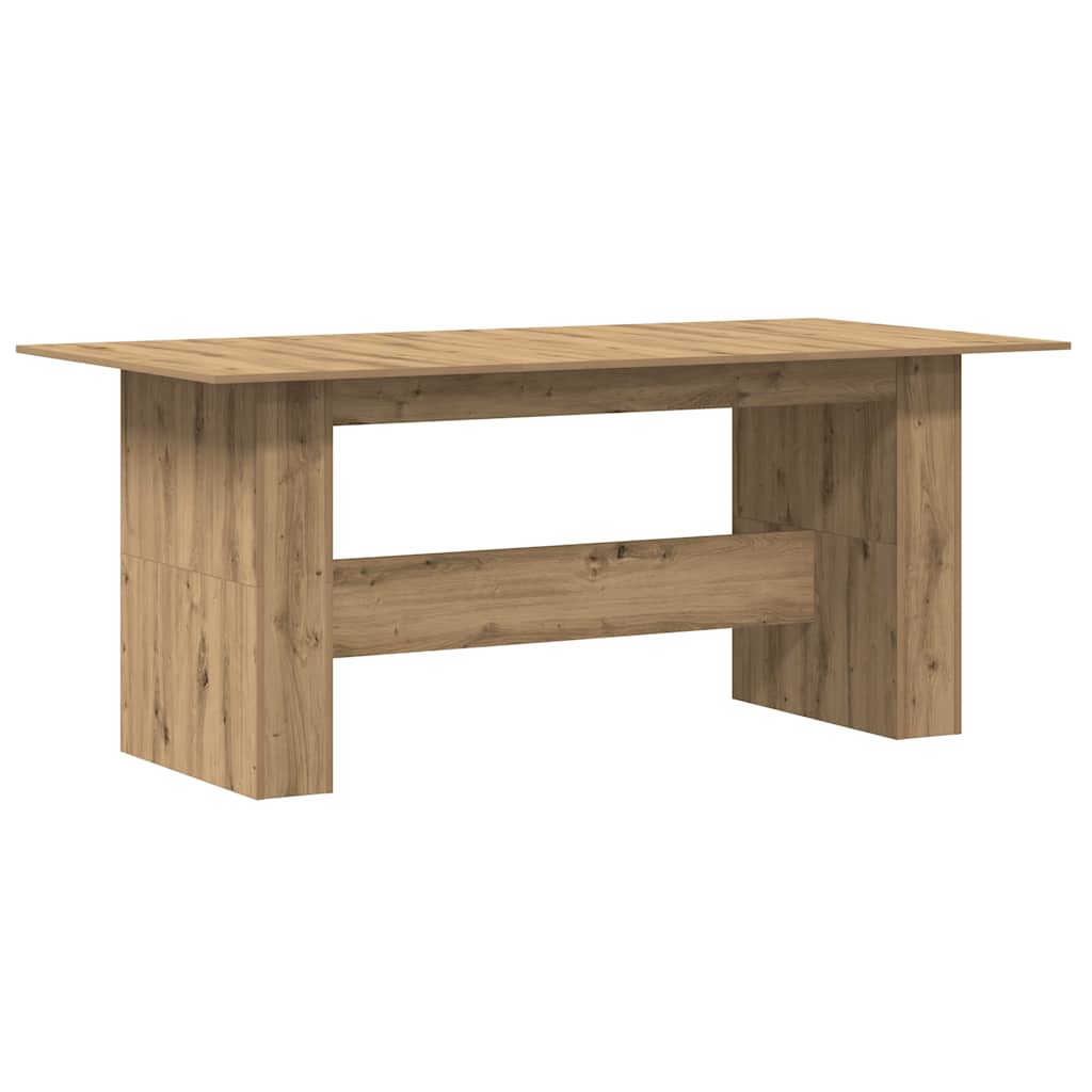 Artisan Oak Dining Table 180x90x76 cm - Engineered Wood