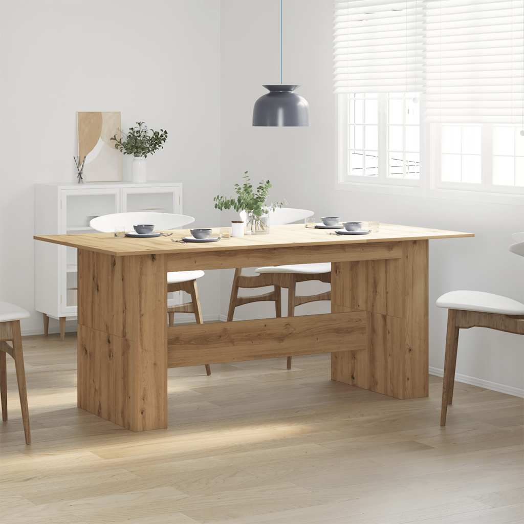 Artisan Oak Dining Table 180x90x76 cm - Engineered Wood