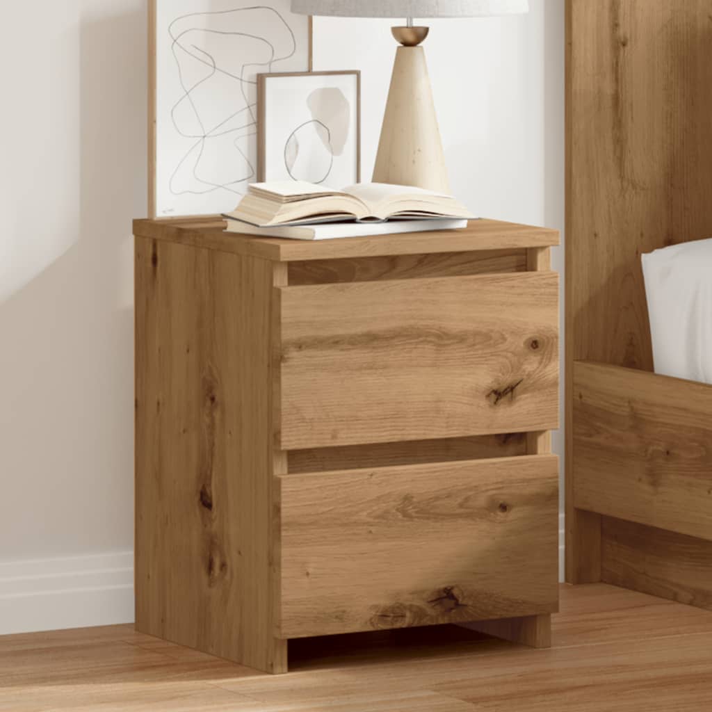 Bedside Cabinet Aritisan Oak 30x30x40 cm Engineered Wood