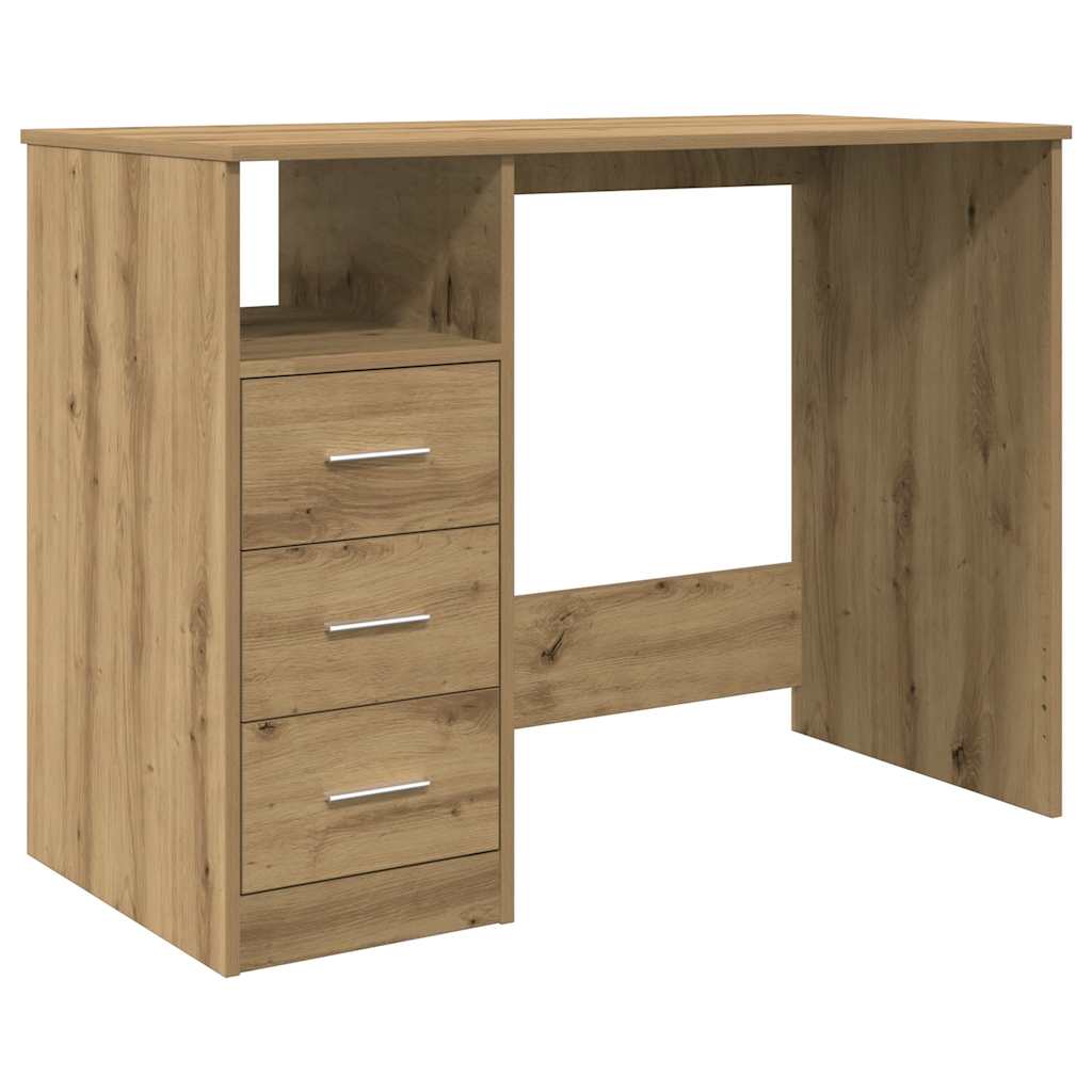 Elegant Desk Artisan Oak, 102x76x50 cm, Engineered Wood