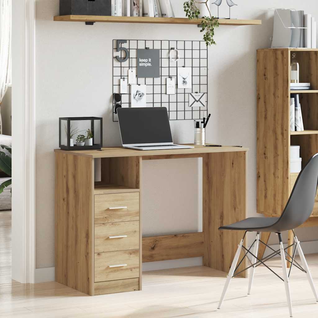 Elegant Desk Artisan Oak, 102x76x50 cm, Engineered Wood