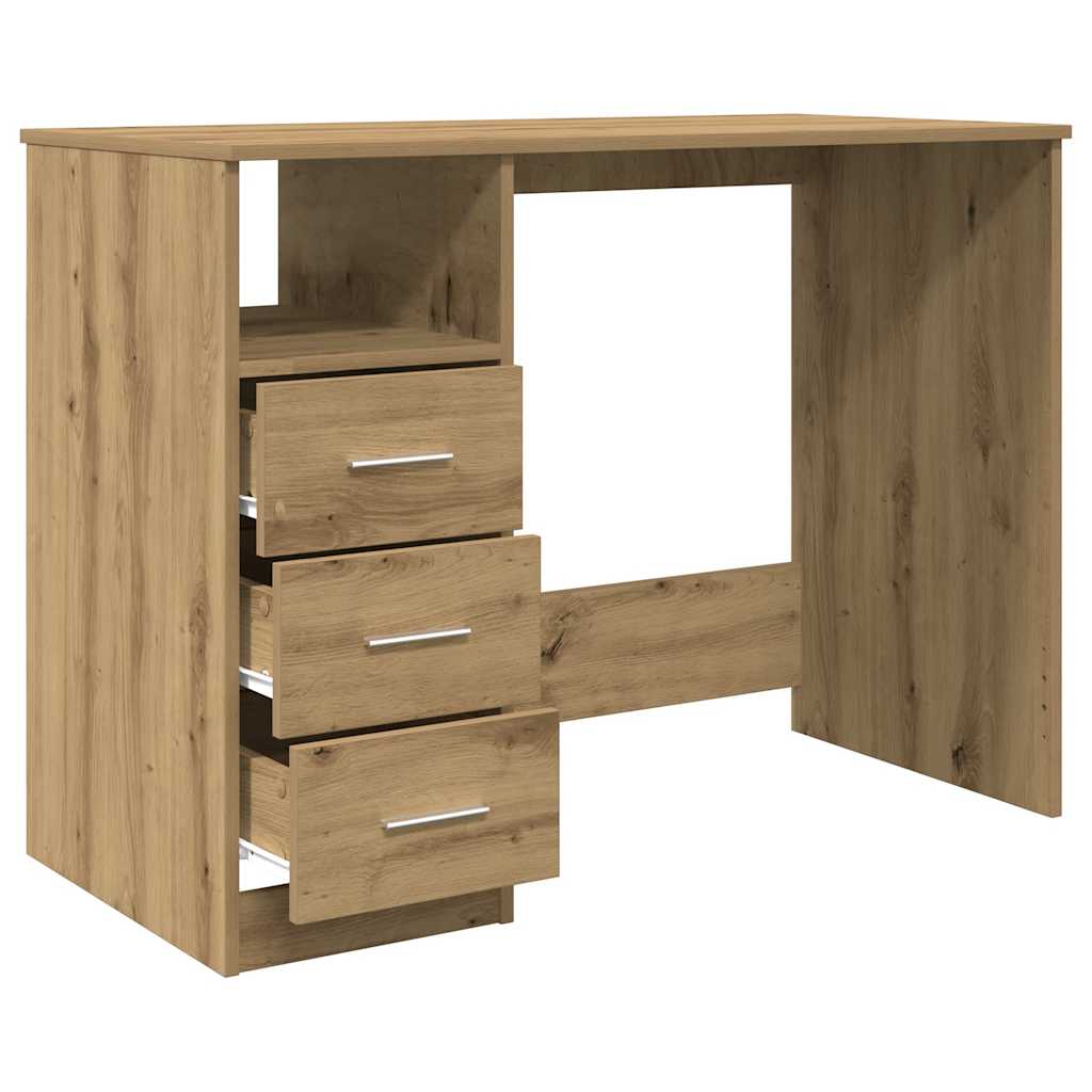 Elegant Desk Artisan Oak, 102x76x50 cm, Engineered Wood