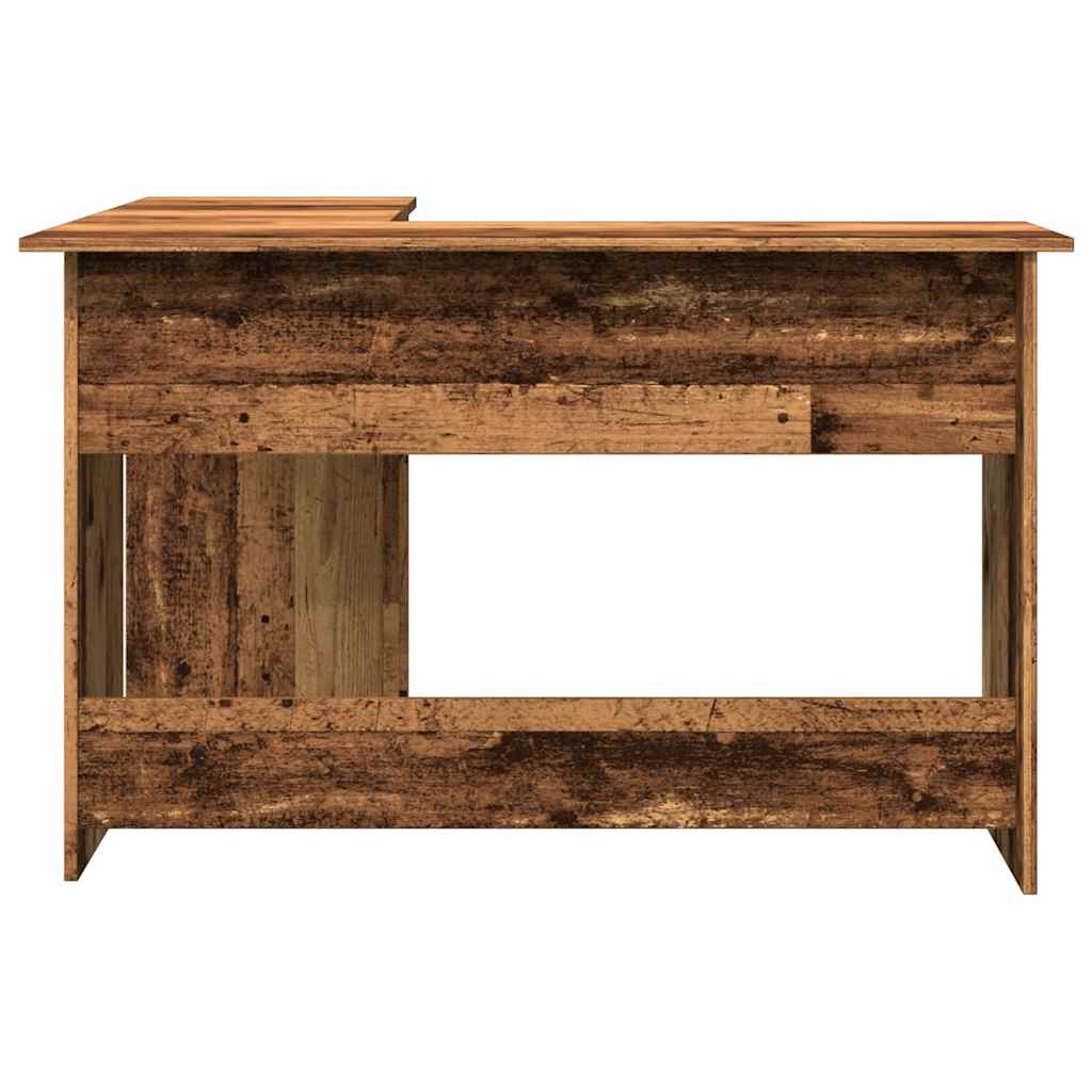 Rustic Corner Desk, 120x140x75 cm, Old Wood Finish, Engineered Wood