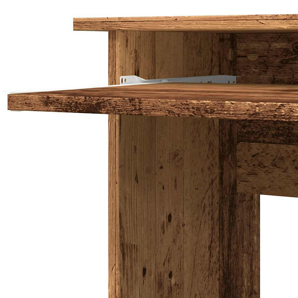 Rustic Corner Desk, 120x140x75 cm, Old Wood Finish, Engineered Wood