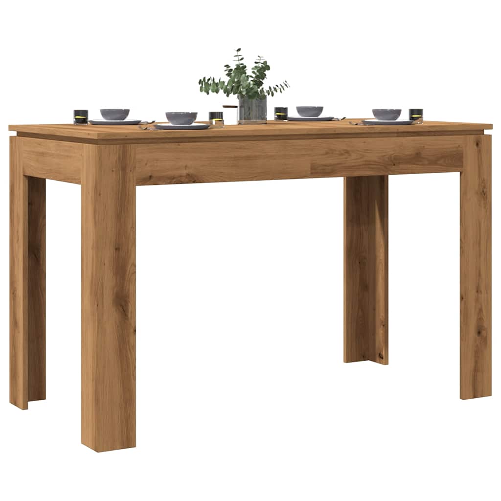 Artisan Oak Dining Table 120x60x76 cm - Engineered Wood Finish