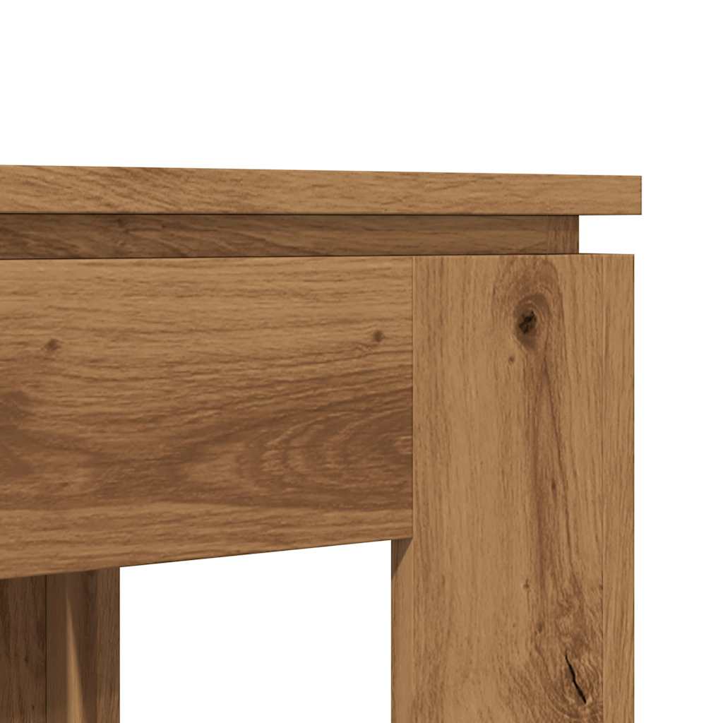 Artisan Oak Dining Table 120x60x76 cm - Engineered Wood Finish