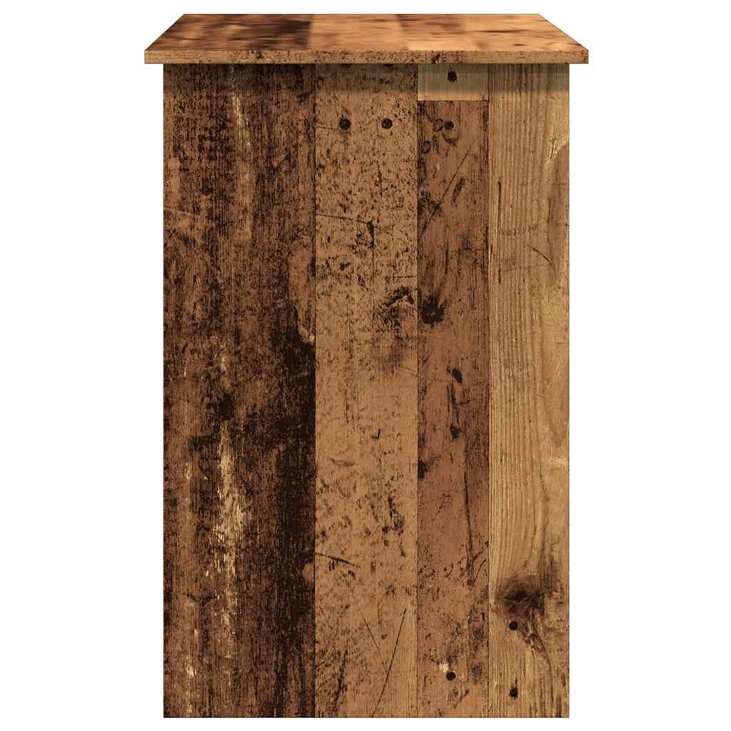 Rustic Engineered Wood Desk - 100x50x76 cm - Vintage Charm
