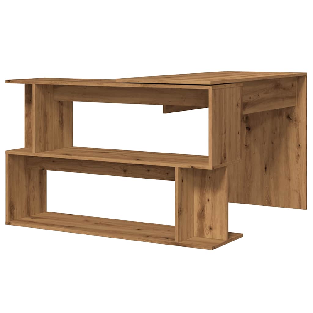Artisan Oak Corner Desk 200.5x50x76cm - Engineered Wood