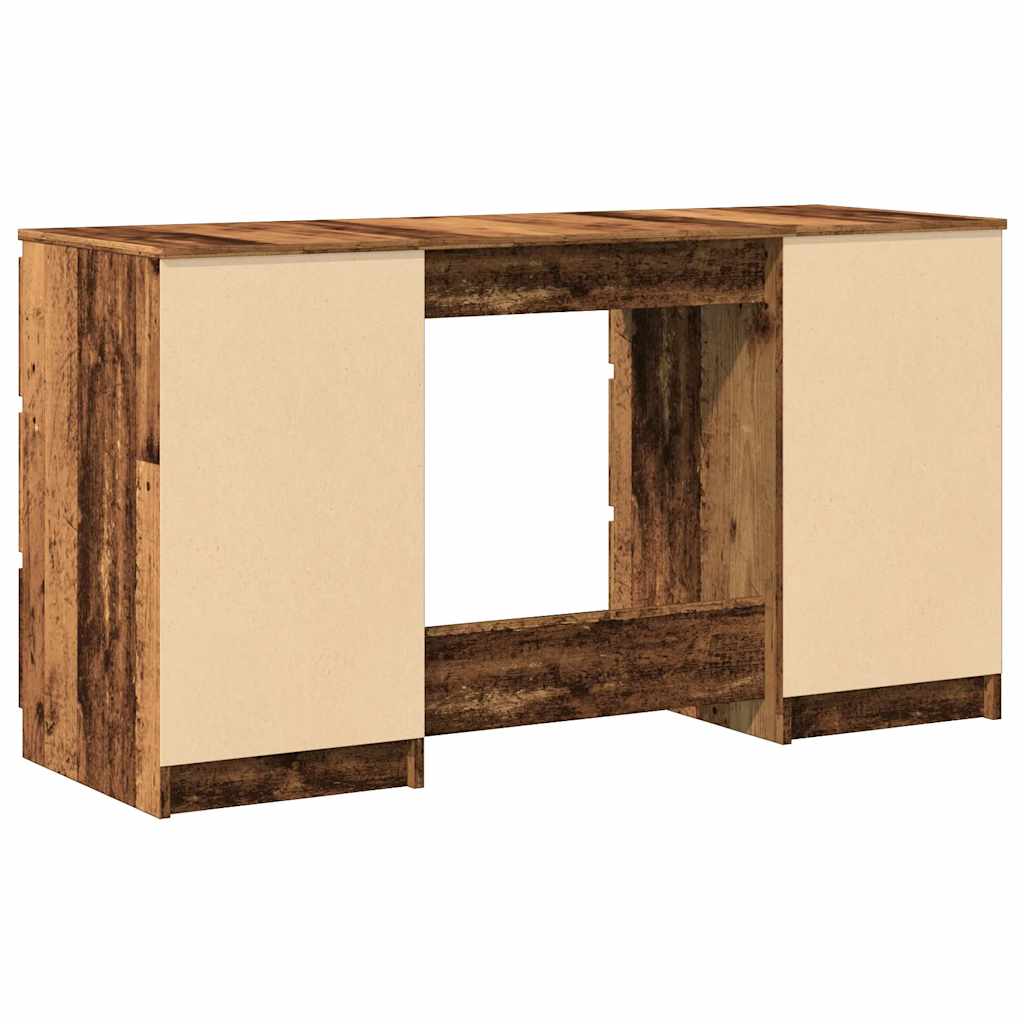 Vintage Writing Desk - 140x50x77 cm, Rustic Engineered Wood