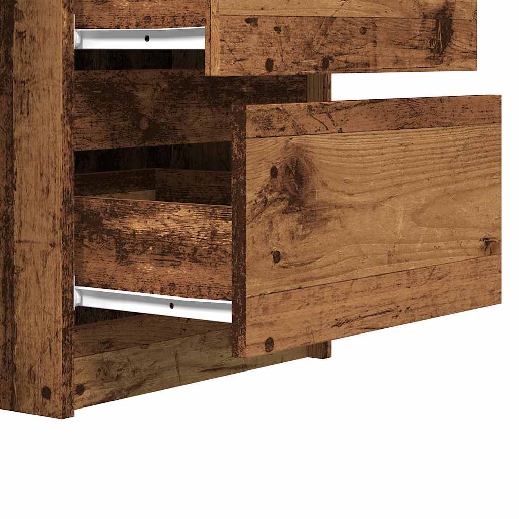 Vintage Writing Desk - 140x50x77 cm, Rustic Engineered Wood