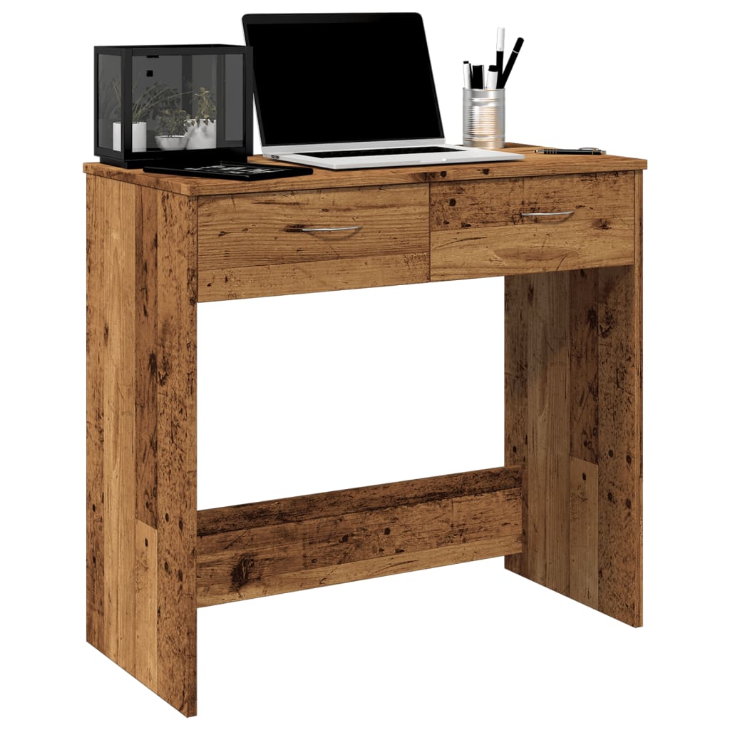 Rustic Engineered Wood Desk, 80x40x75 cm, Vintage Finish