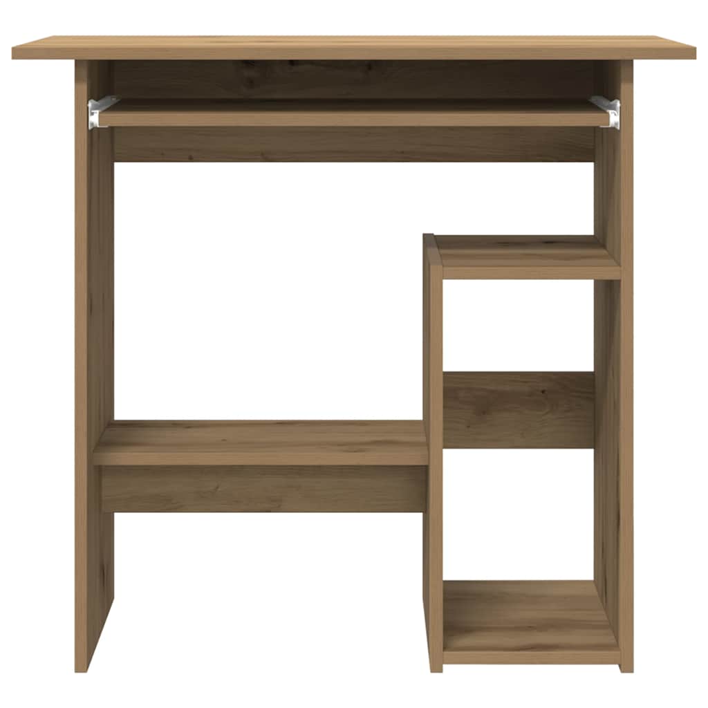 Engineered Oak Desk 80x45x74 cm - Stylish & Compact Workspace