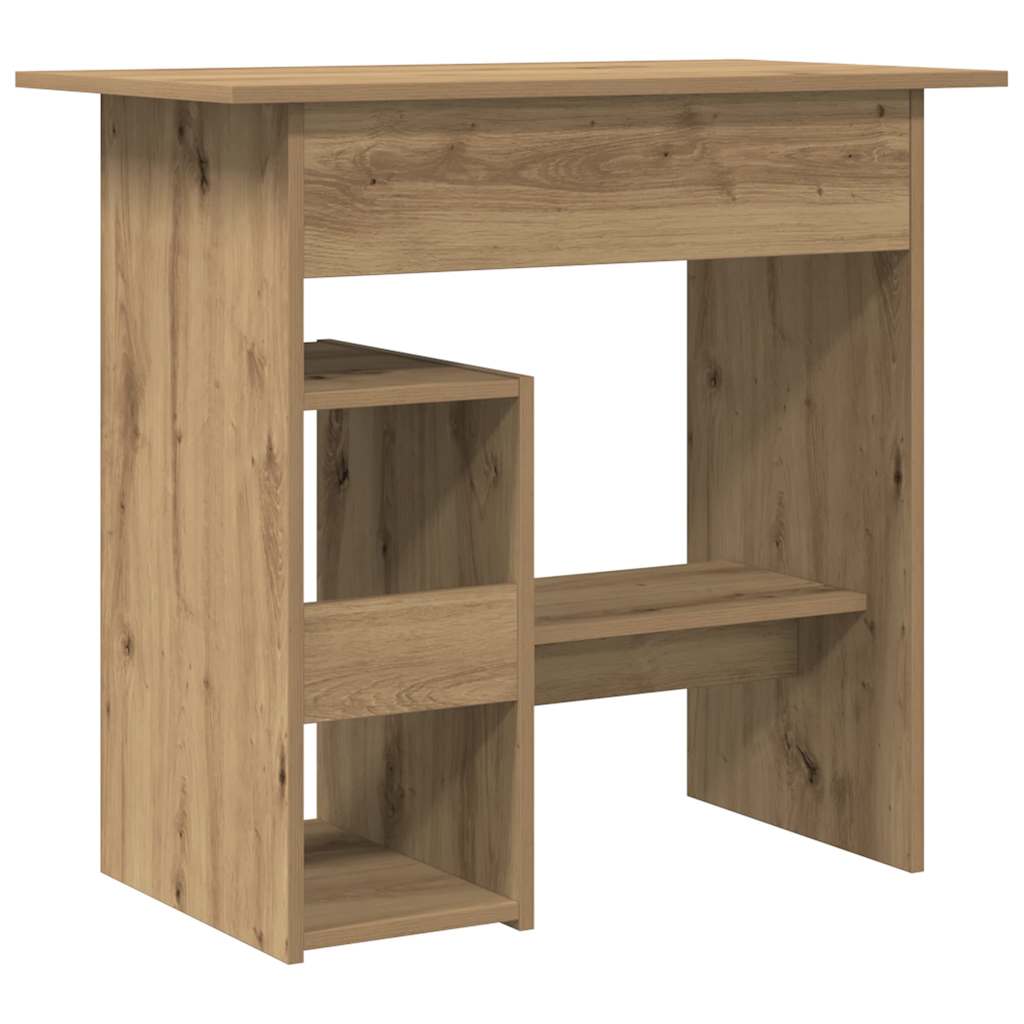 Engineered Oak Desk 80x45x74 cm - Stylish & Compact Workspace