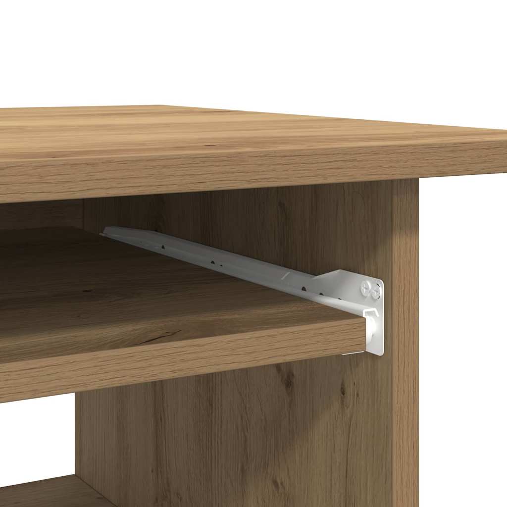 Engineered Oak Desk 80x45x74 cm - Stylish & Compact Workspace