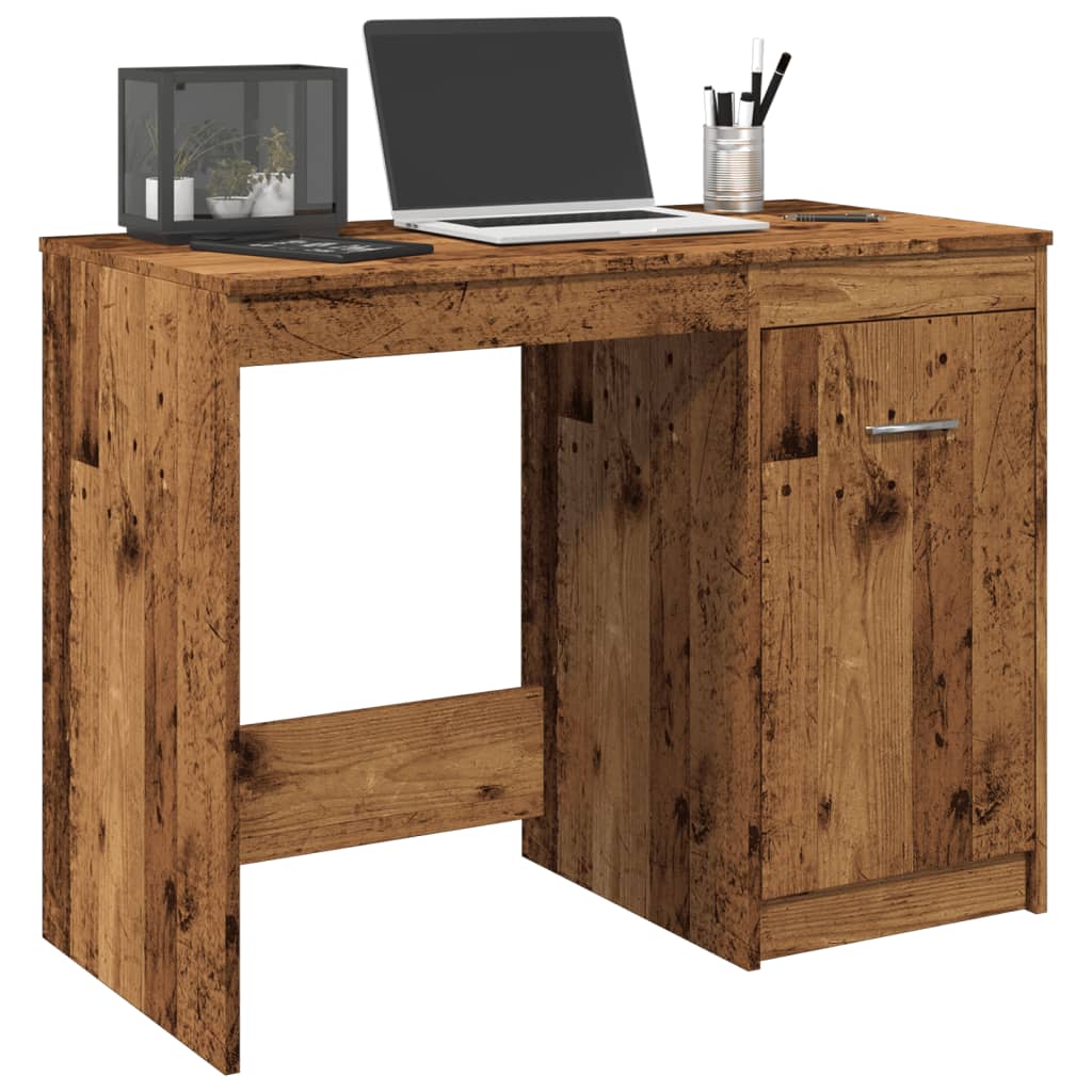 Rustic Engineered Wood Desk, 100x50x76 cm, Vintage Finish
