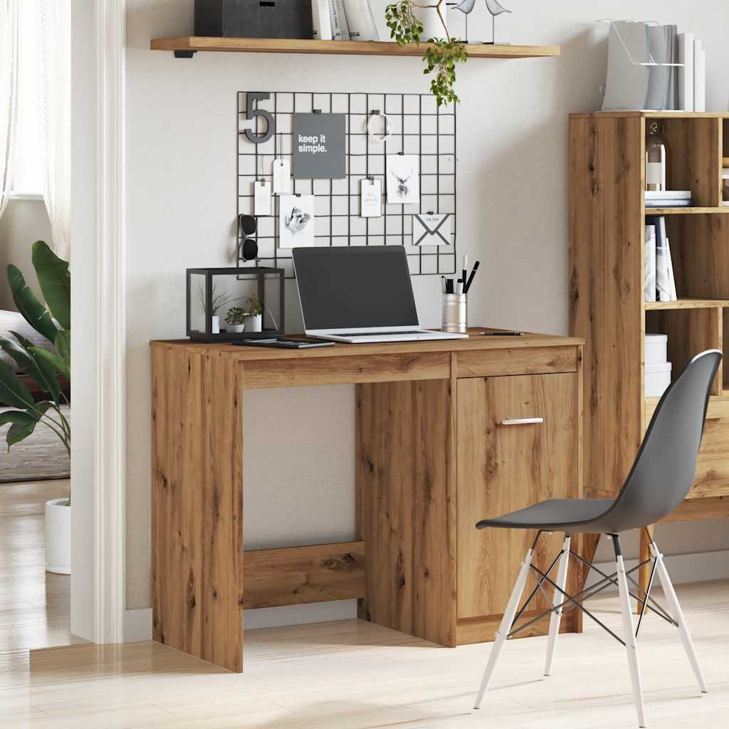 Oak Engineered Wood Desk Artisan 100x50x76 cm