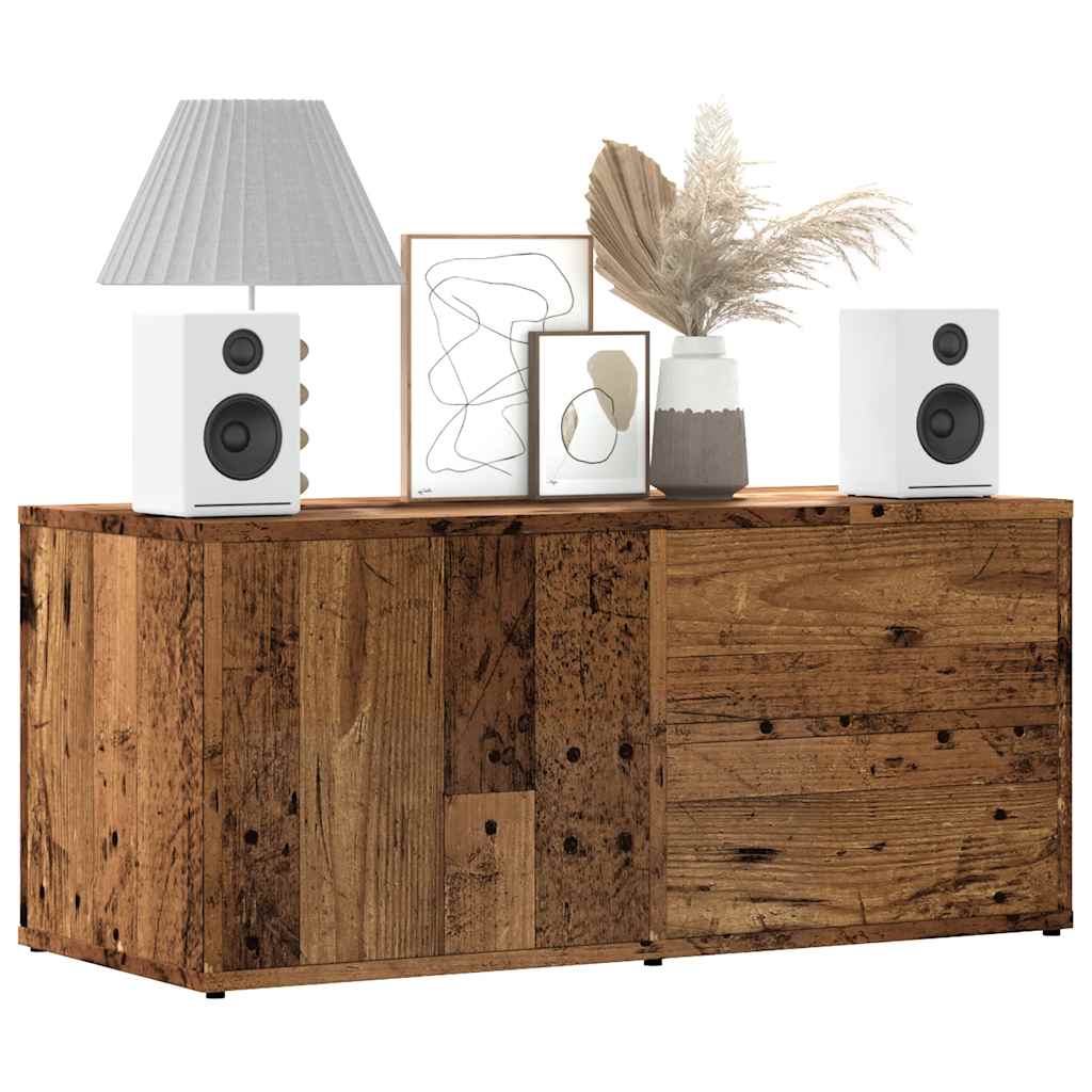 TV Cabinet Old Wood 80x34x35.5 cm Engineered Wood