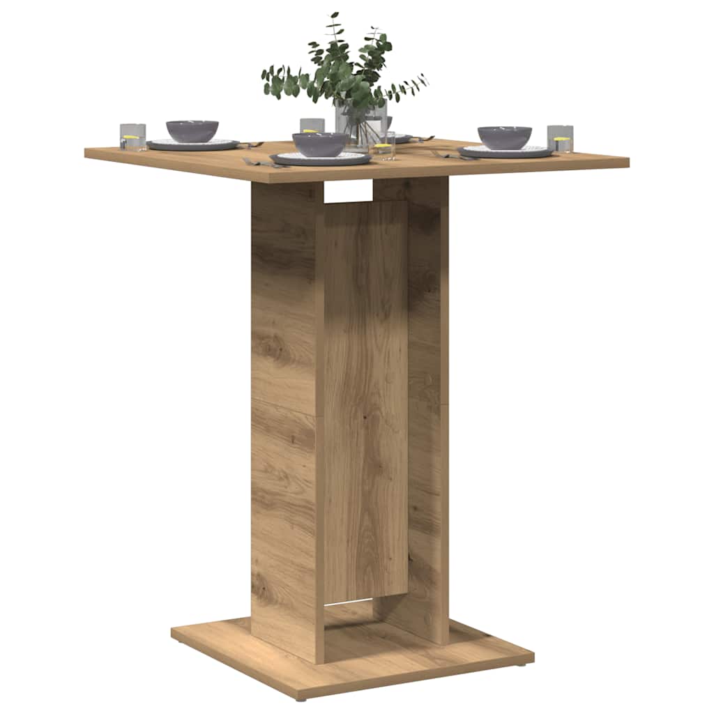 Artisan Oak Bistro Table 60x60x75 cm - Engineered Wood Elegance