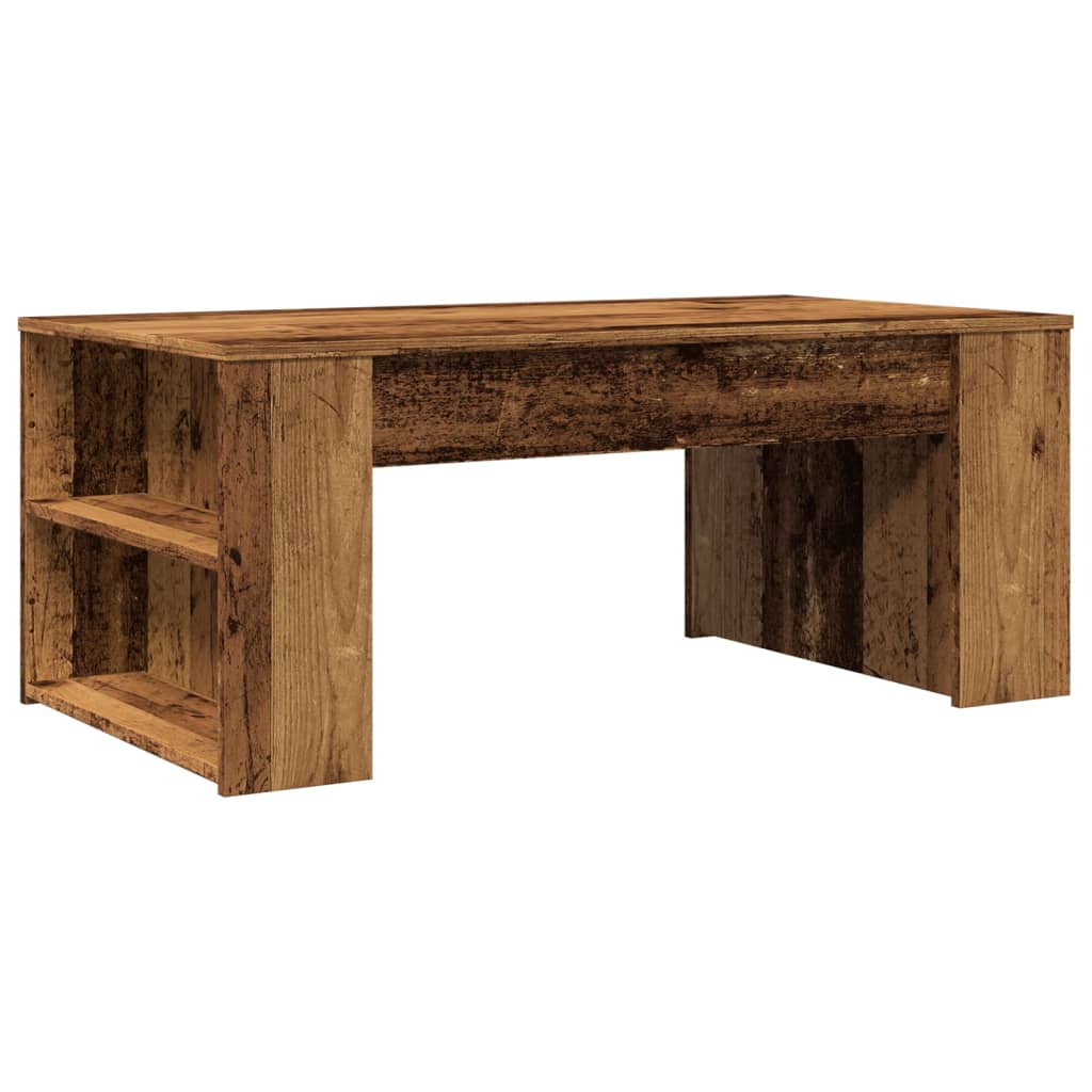 Coffee Table Old Wood 102x55x42 cm Engineered Wood