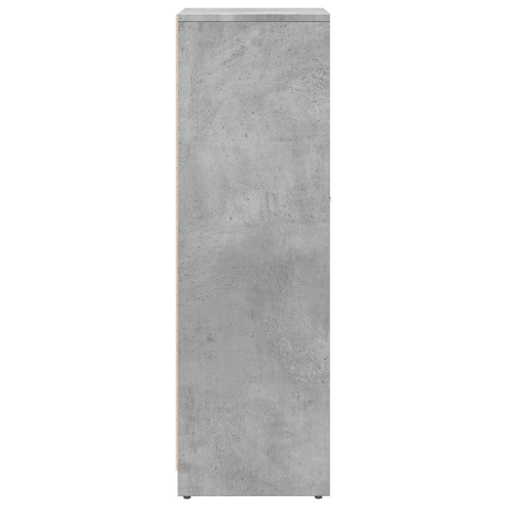 Concrete Grey Engineered Wood Bathroom Cabinet, 30x30x95 cm