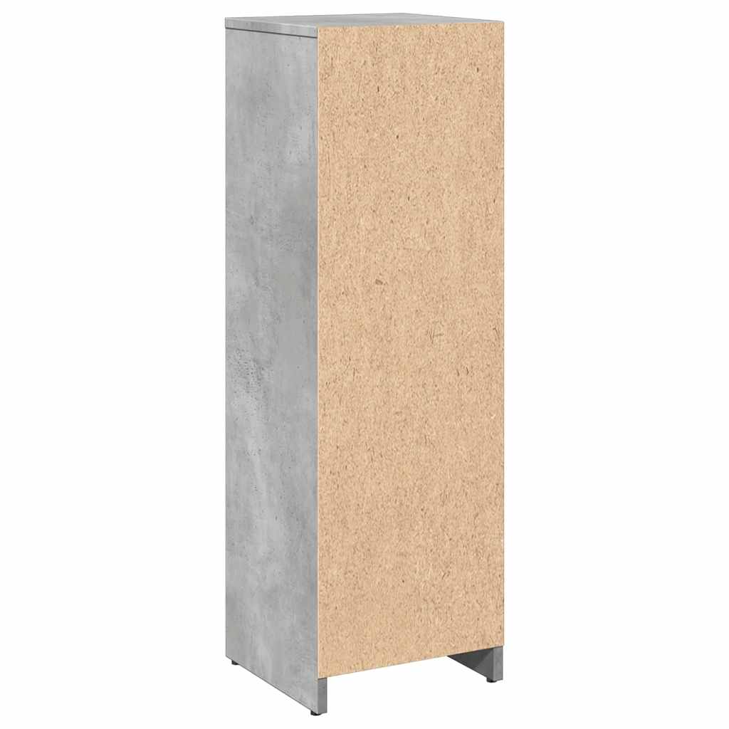 Concrete Grey Engineered Wood Bathroom Cabinet, 30x30x95 cm