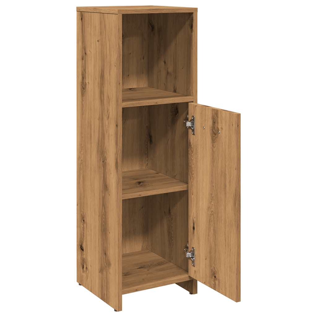 Artisan Oak Bathroom Cabinet, Engineered Wood 30x30x95 cm