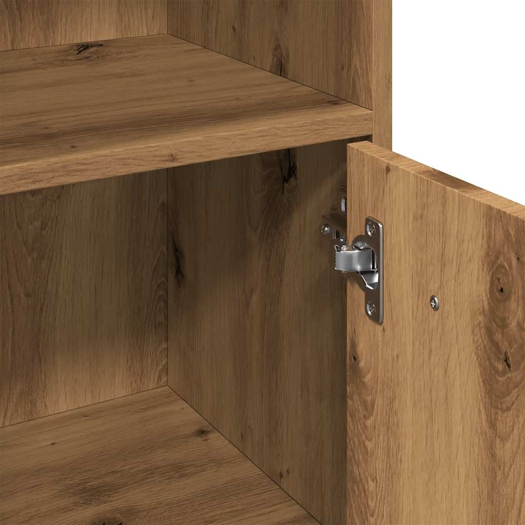 Artisan Oak Bathroom Cabinet, Engineered Wood 30x30x95 cm