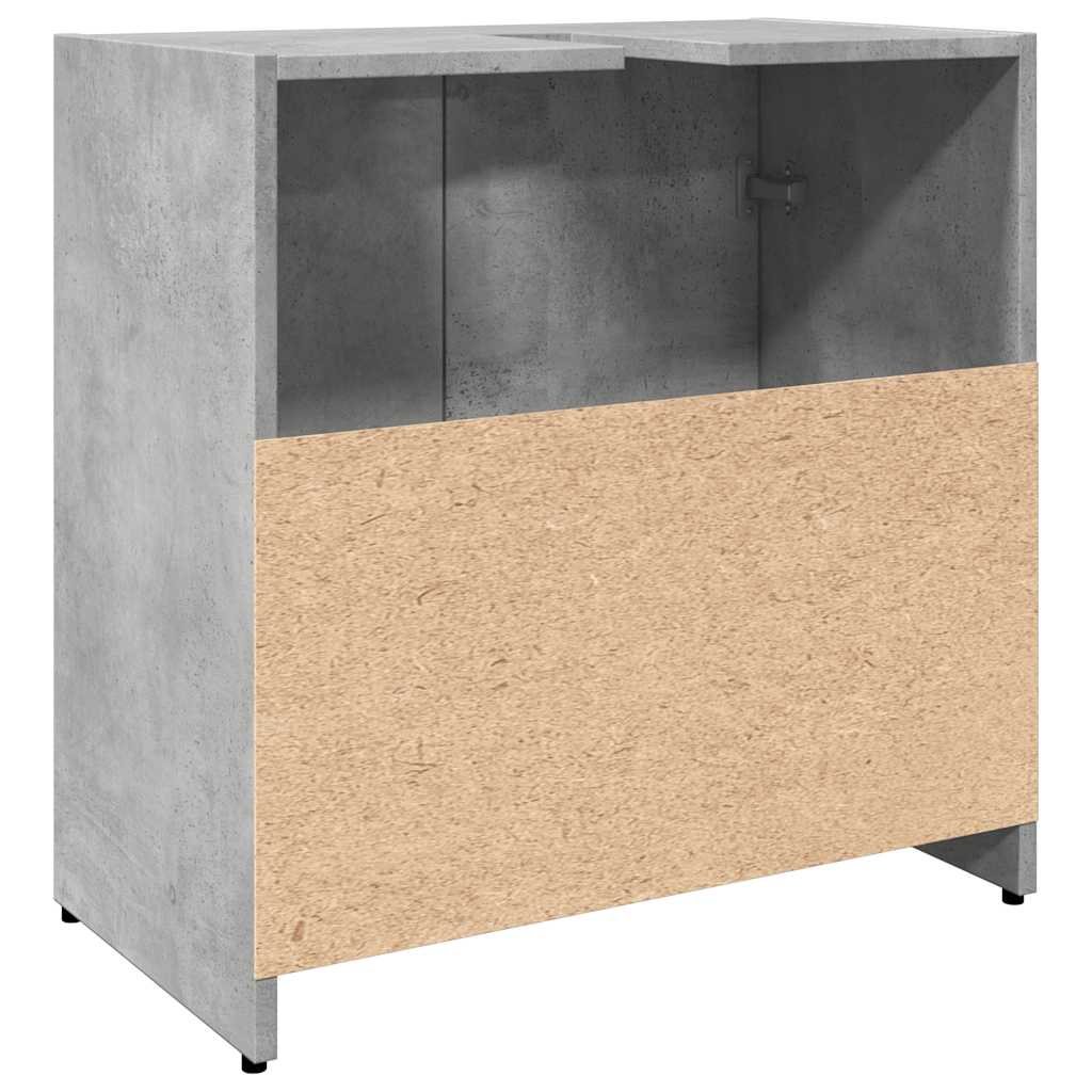 Concrete Grey Bathroom Sink Cabinet 60x33x60 cm - Engineered Wood