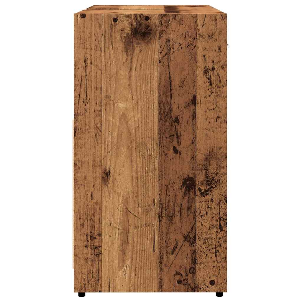 Rustic Engineered Wood Bathroom Sink Cabinet, 60x33x60 cm