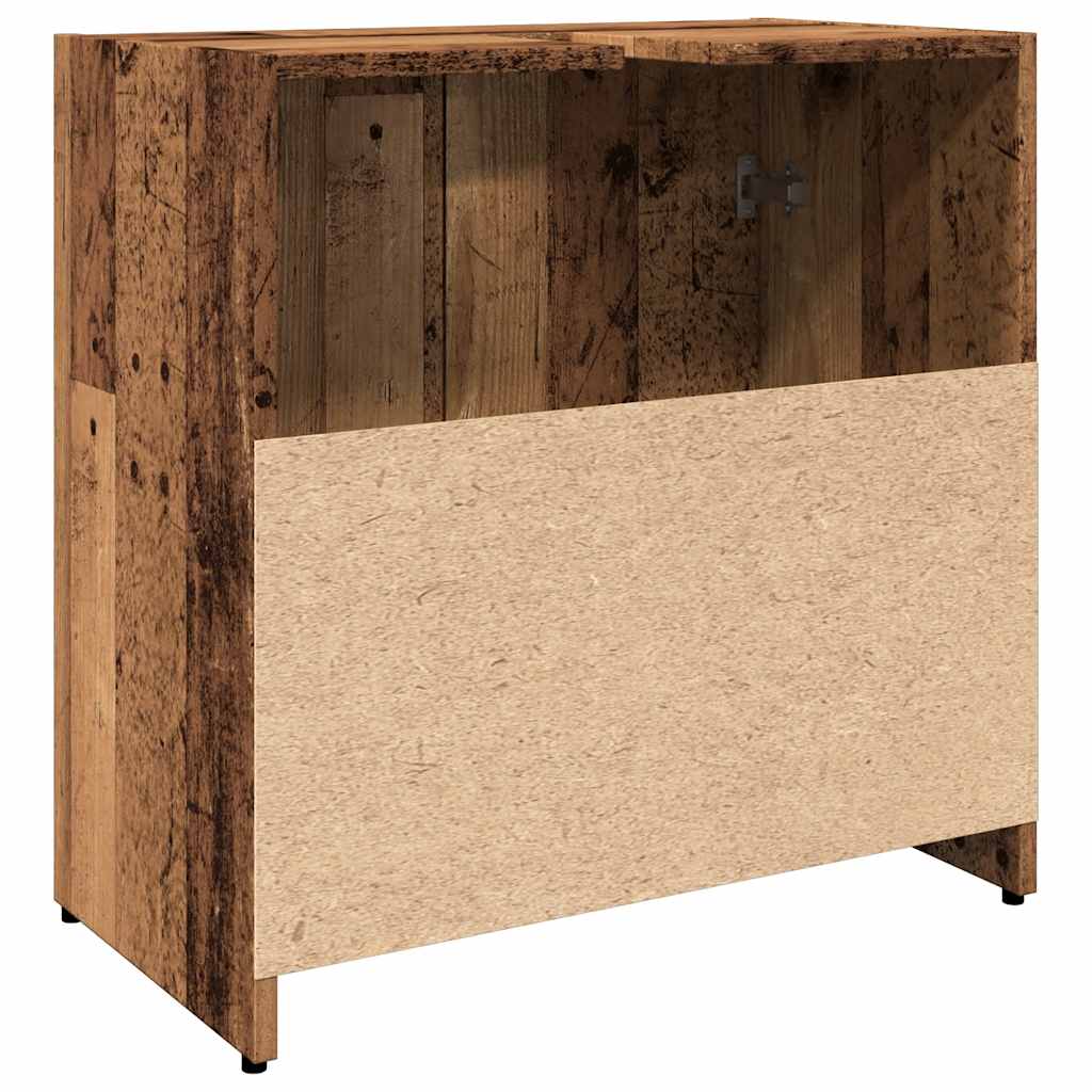 Rustic Engineered Wood Bathroom Sink Cabinet, 60x33x60 cm