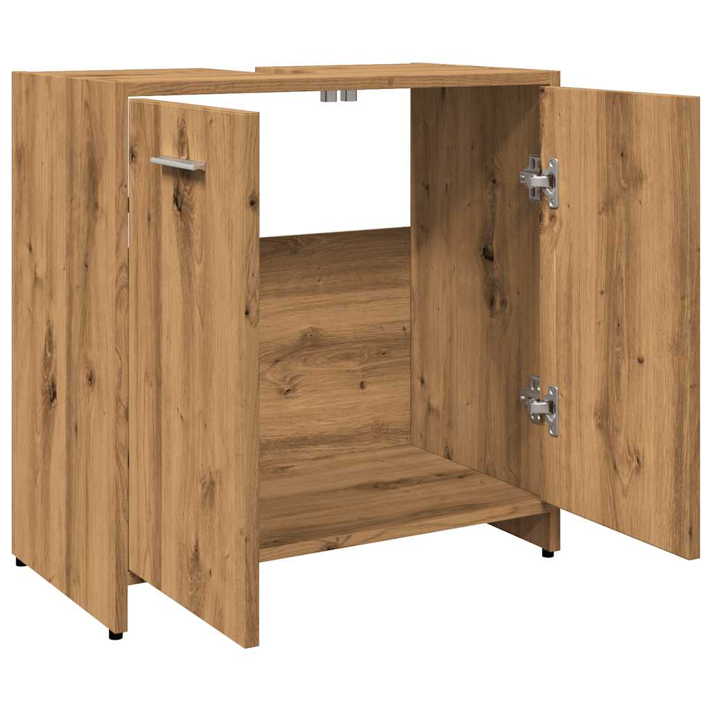 Artisan Oak Bathroom Sink Cabinet 60x33x60 cm | Engineered Wood