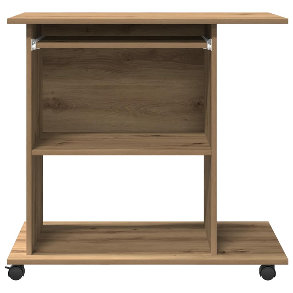 Artisan Oak Computer Desk 80x50x75 cm - Engineered Wood