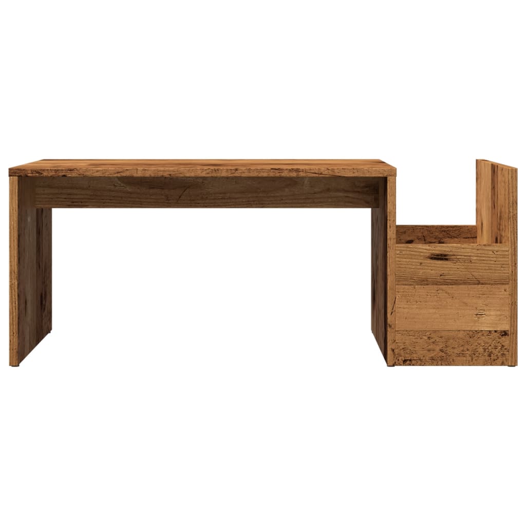 Coffee Table Old Wood 90x45x35 cm Engineered Wood