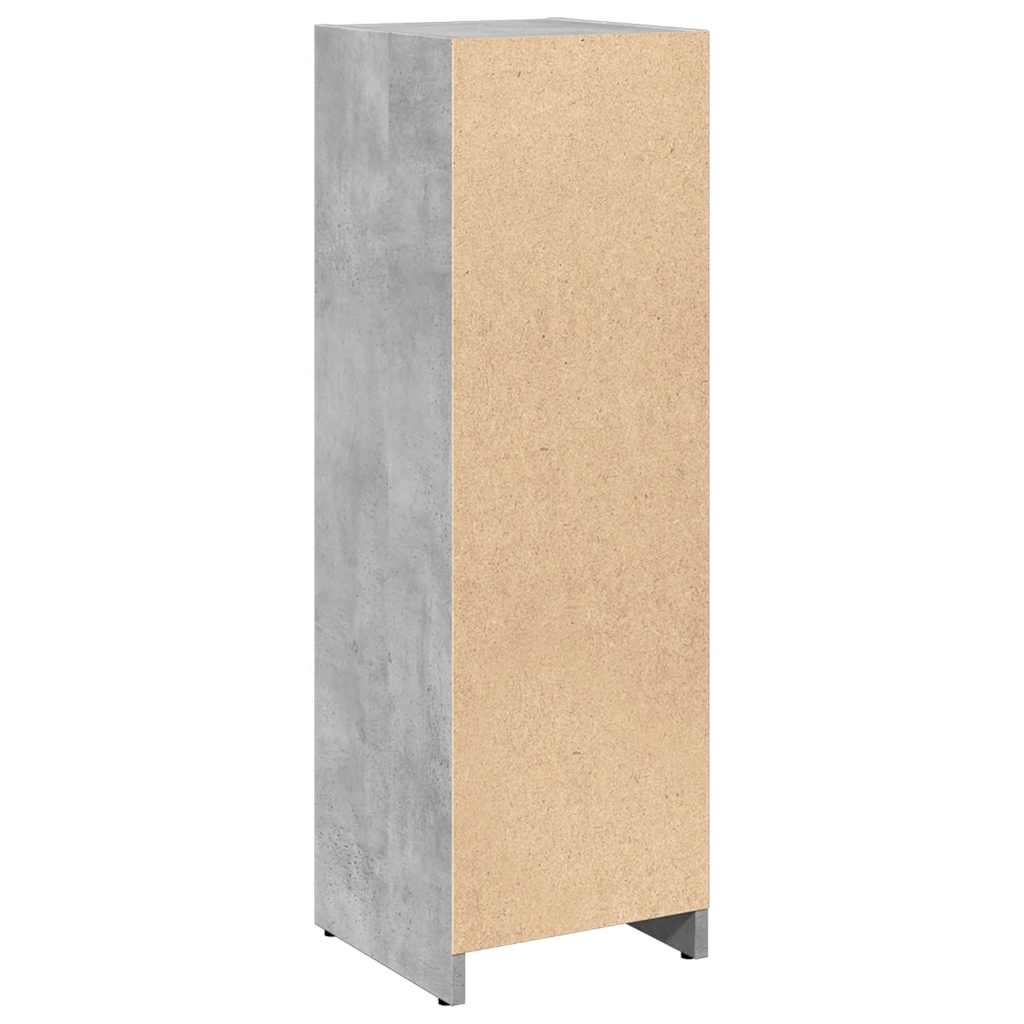 Concrete Grey Bathroom Cabinet, 30x30x95cm, Engineered Wood