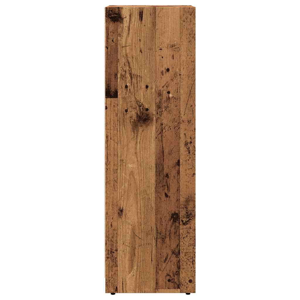 Rustic 30x30x95 cm Bathroom Cabinet, Old Wood Finish