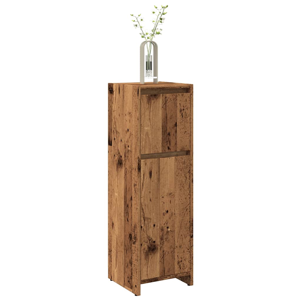 Rustic 30x30x95 cm Bathroom Cabinet, Old Wood Finish